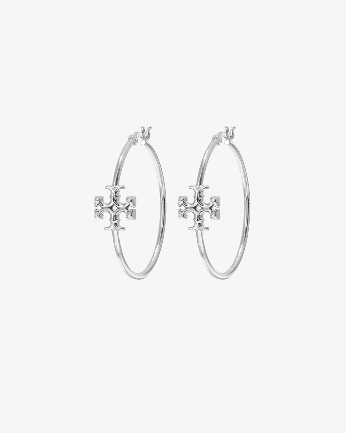 Buy Tory Burch Eleanor Hoop Earrings | Tory Silver Color Women | AJIO LUXE