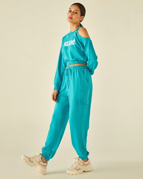 Buy Blue Track Pants for Women by Cover Story Online