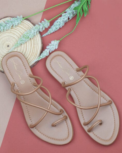 Toe Ring Strappy Flat Sandals