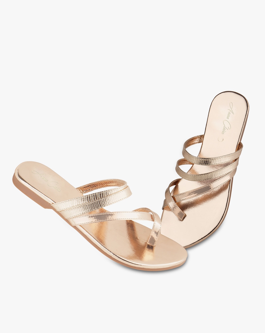 Anna sandals rose gold fashion