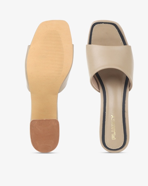 Taupe discount slide sandals