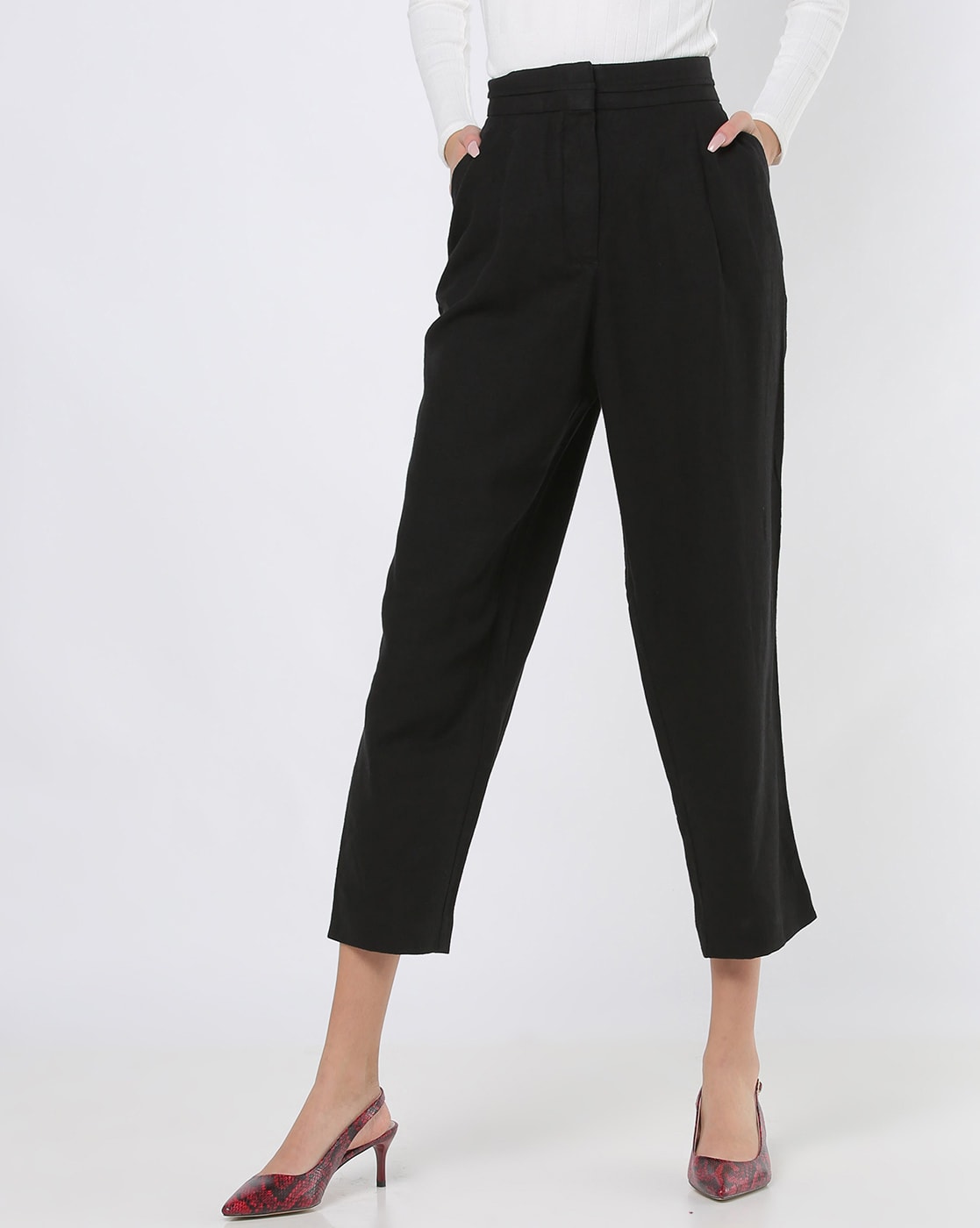 Buy Black Trousers & Pants for Women by Marks & Spencer Online