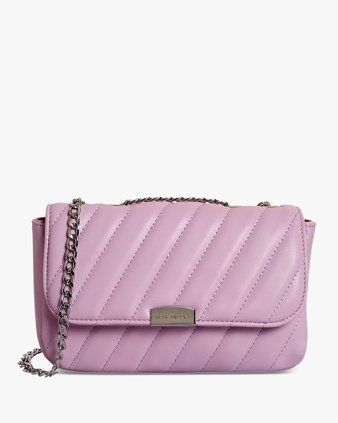 Quilted Pink Large Crossbody Bag