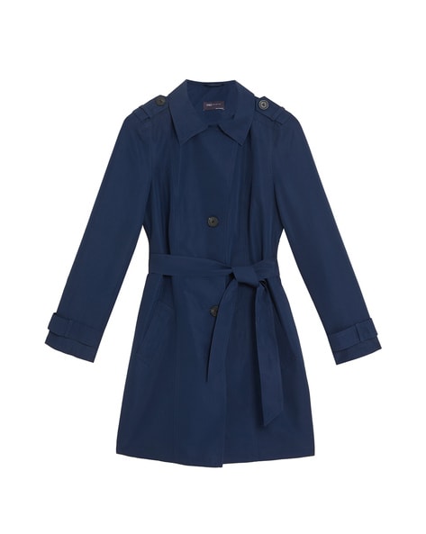 Marks and spencer ladies navy coats best sale