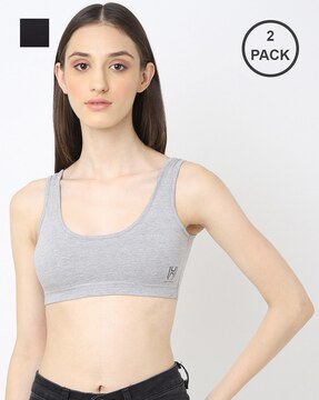Buy Urban Hug Women's Compression Sports Bra Pack of 3 Online at