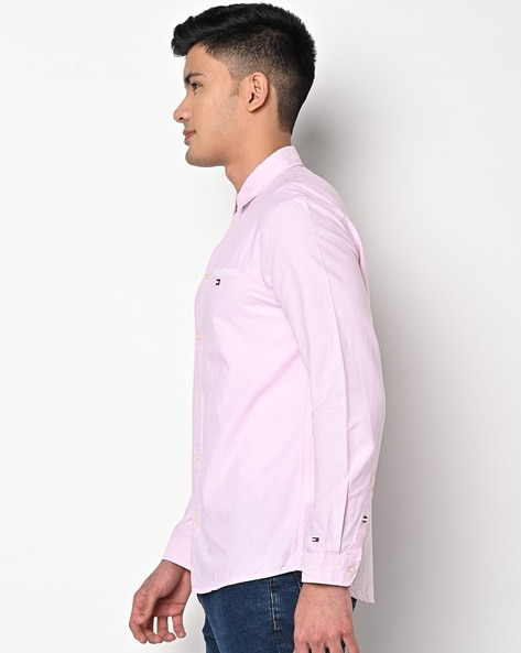 light pink tommy hilfiger shirt