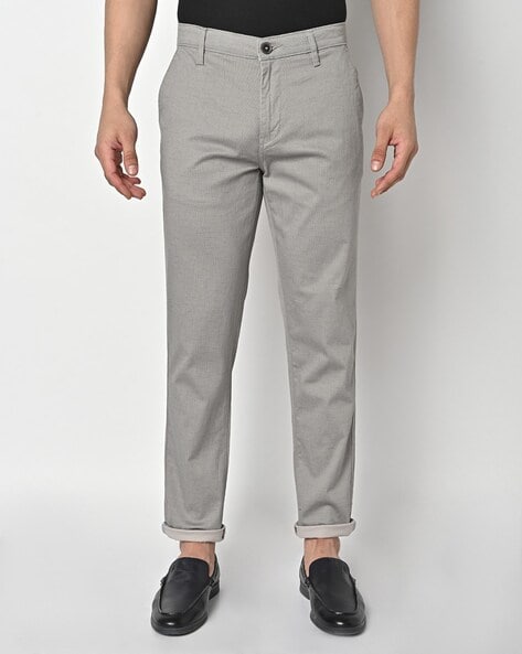 Flat-Front Tapered Fit Trousers