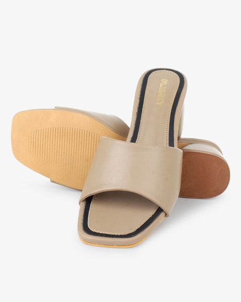 Taupe best sale slide sandals