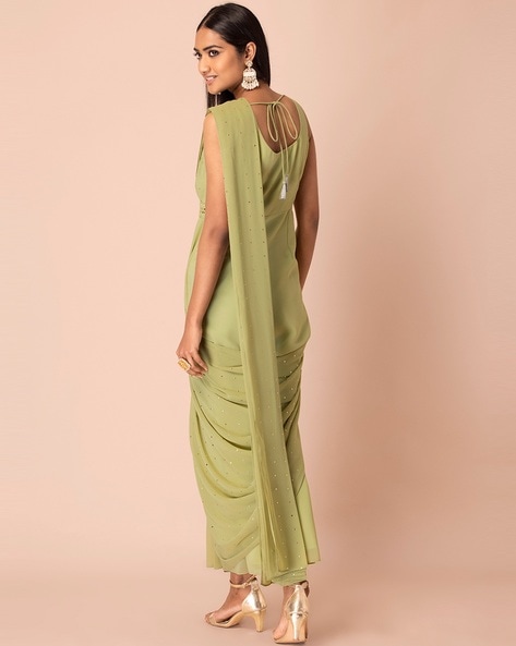 Buy Bohame Frida Saree With Stitched Blouse online