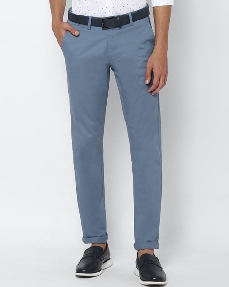 Buy Men Grey Regular Fit Check Casual Trousers Online  356614  Allen Solly
