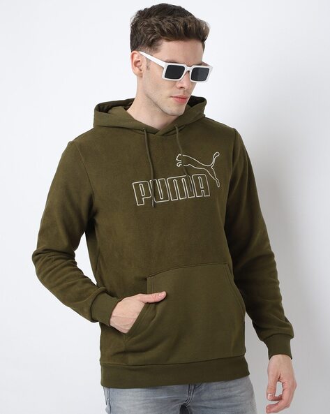 Puma core hoodie online green