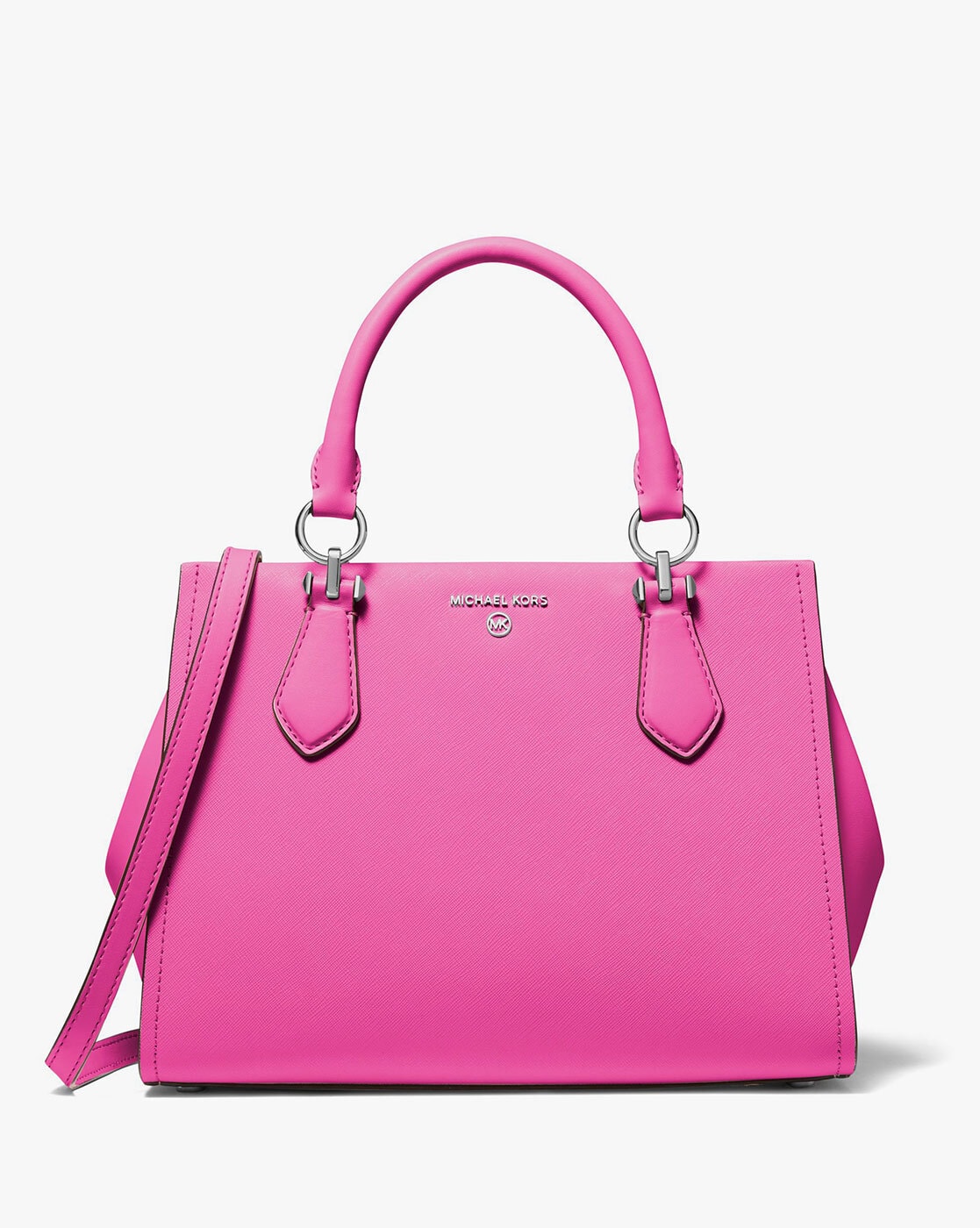 Buy Michael Kors Marilyn Medium Saffiano Leather Satchel, Pink Color Women