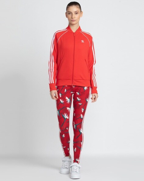 Adidas sst track jacket women's clearance red