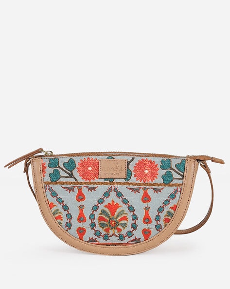 Shop LOEWE Pochette Leather-Trimmed Raffia Crossbody Bag