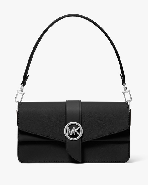 MICHAEL Michael Kors 'greenwich Medium' Shoulder Bag in Black