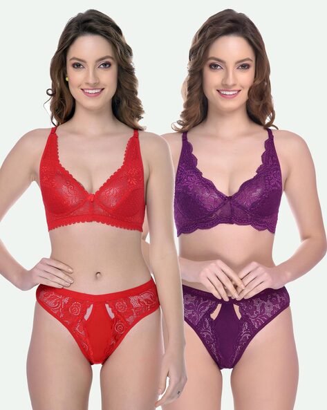 Buy Purple Lingerie Sets for Women by AAMARSH Online