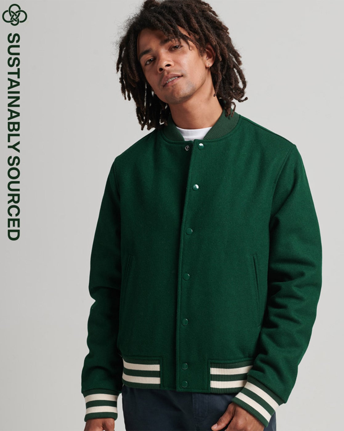 The Unrivaled Brand Green College Jacket - Green M