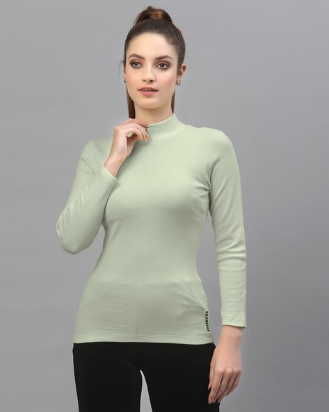 Slim Fit Turtle-Neck Top