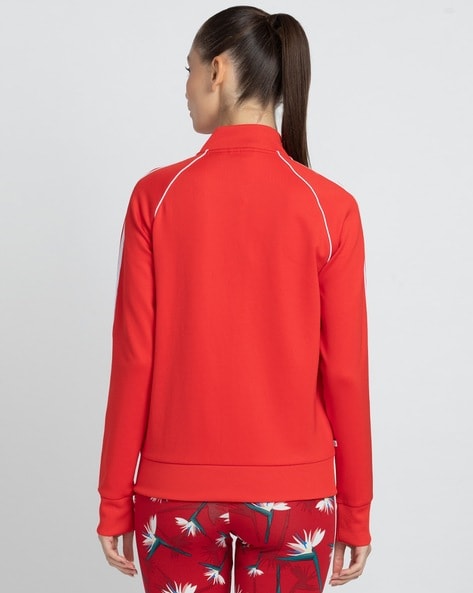 Adidas red sst track hotsell jacket women's