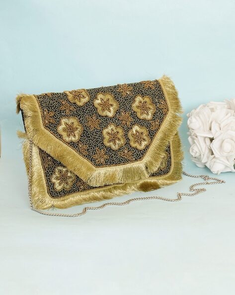 Floral Embroidery Clutch Bag - IndiazTrend : Buy Clutches, Potli & Boho Bags  for Women Online