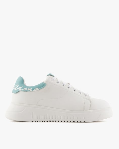 Buy EMPORIO ARMANI Sneakers with Logo on Back Panel | White Color Women |  AJIO LUXE