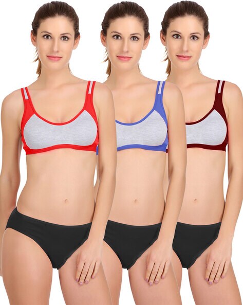 Buy online Pack Of 3 Sports Bra from lingerie for Women by Viral Girl for  ₹889 at 63% off