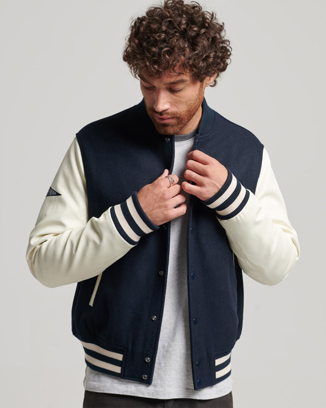 Shop Men'S Bomber Jacket With Sherpa Collar
