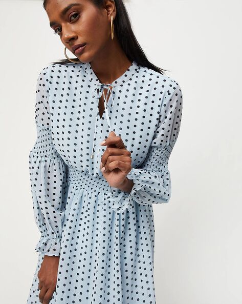 Teal polka best sale dot dress