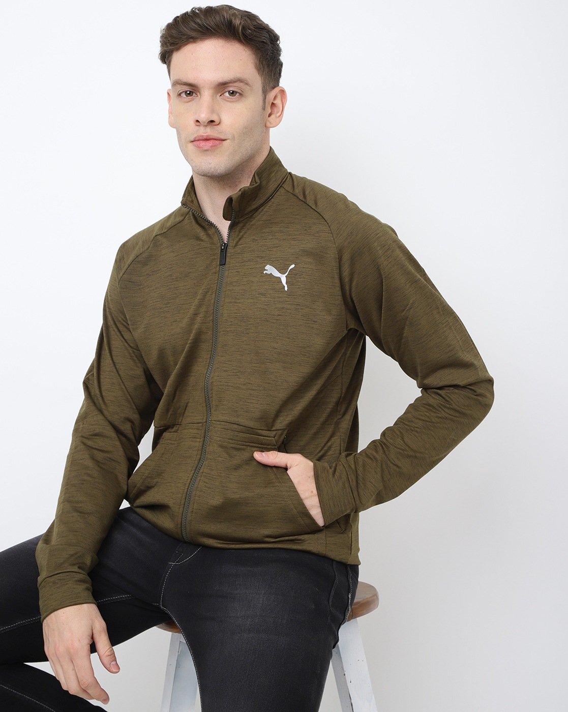 PUMA Winter Jacket Essentials Padded - Green/PUMA Black |  www.unisportstore.com