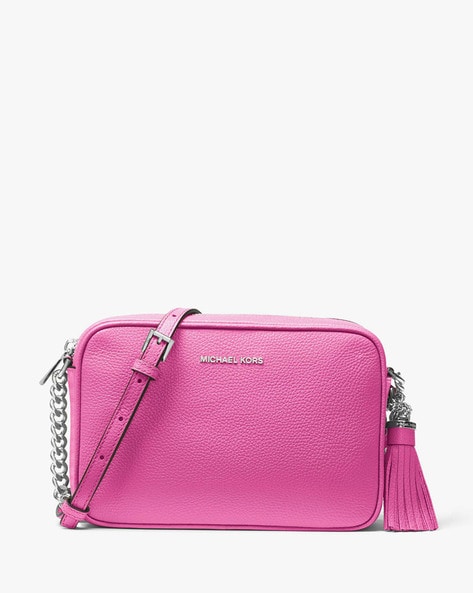 Leather crossbody bag Michael Kors Pink in Leather - 27277229