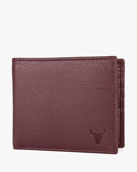 WILDHORN Men Casual Brown Genuine Leather Wallet maroon - Price in India