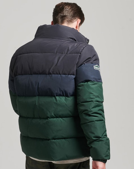 Superdry colour best sale stripe sports puffer