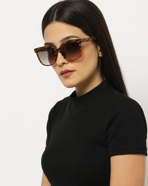 Buy Retro Oversized Square Sunglasses for Women Trendy Classic Style Sun  Glasses UV400 Protection Black at Amazon.in