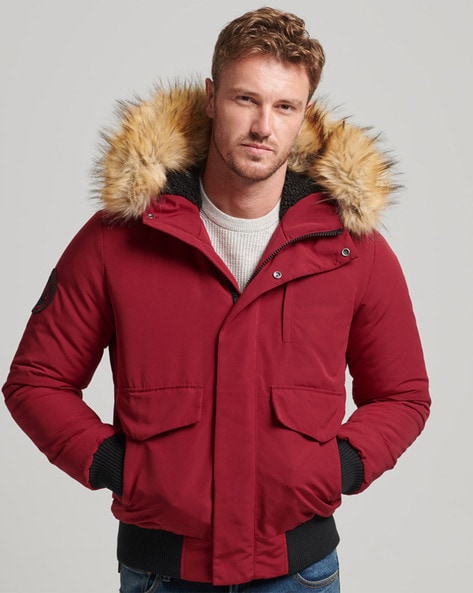 Mens red hot sale superdry jacket