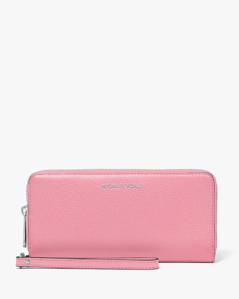 Leather continental wristlet best sale