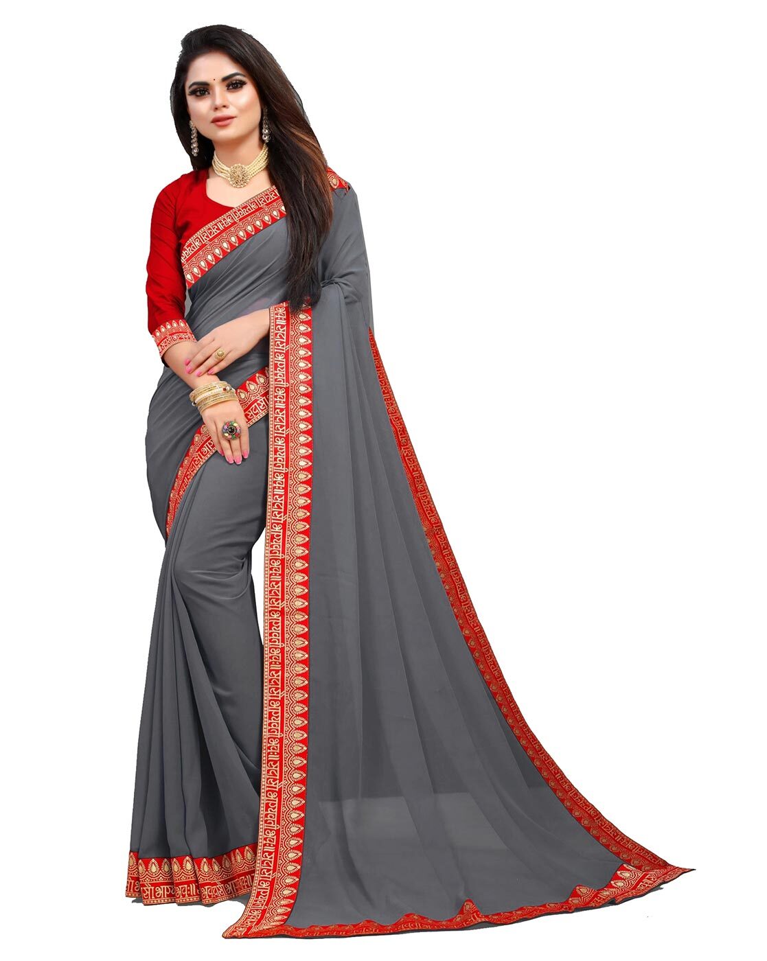 Buy Pink Sarees for Women by FOURLEAF Online | Ajio.com