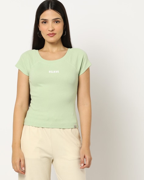 våben Skøn uddanne Buy Mint Green Tops for Women by Teamspirit Online | Ajio.com