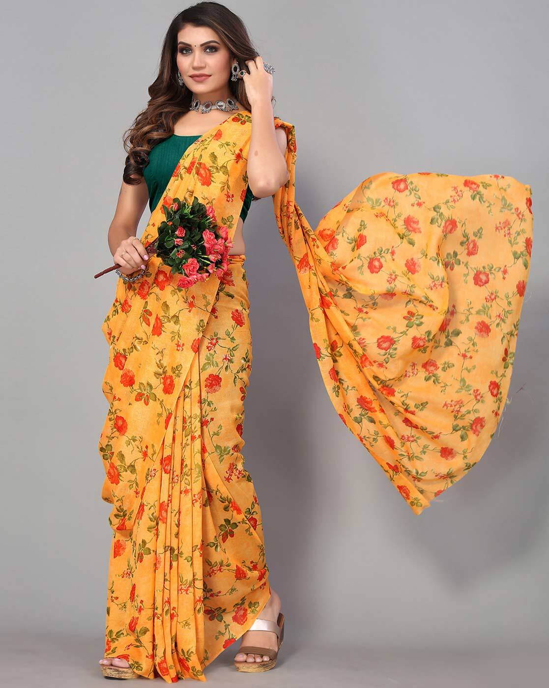 IMMERSIVE LIGHT YELLOW COLOR PARTY WEAR PURE ORGANZA SAREE WITH CONTRA –  Organza Mall