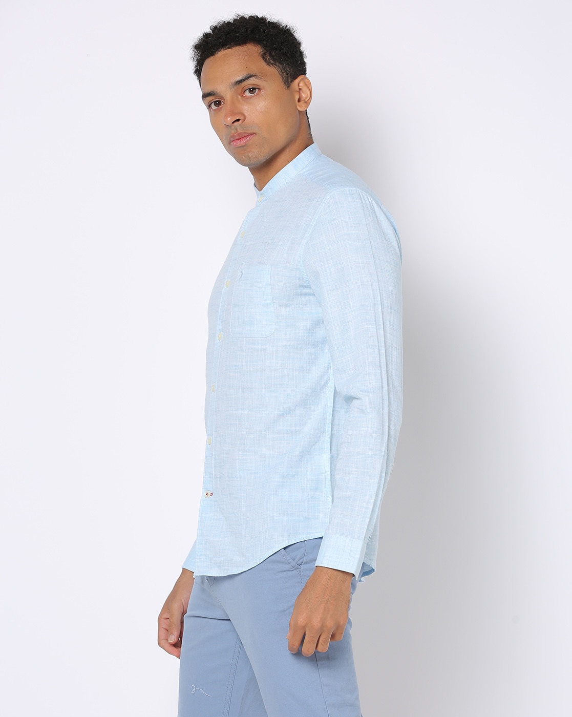 Buy Aqua Blue Shirts for Men by NETPLAY Online