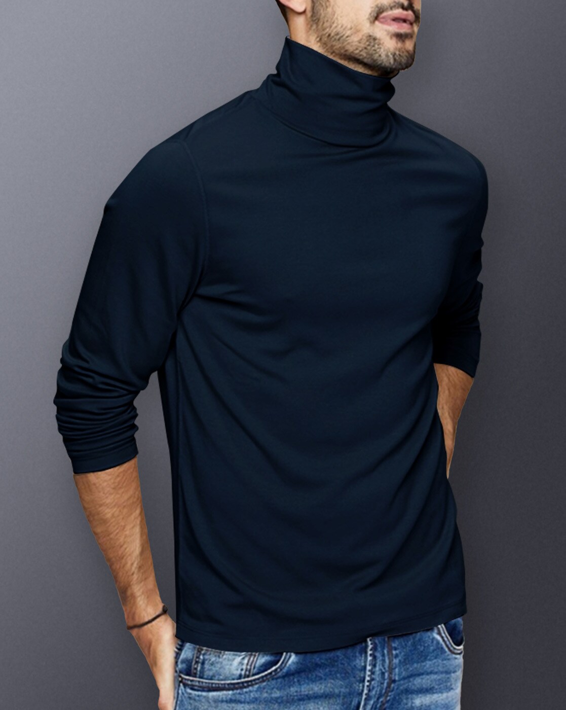 Buy Navy Blue & White Tshirts for Men by EYEBOGLER Online