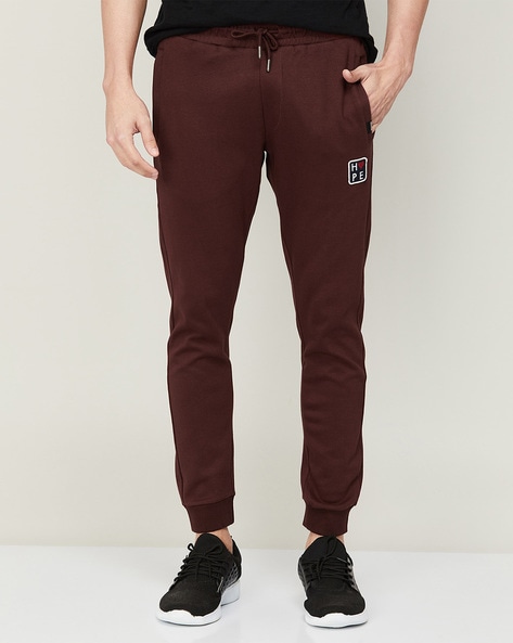 Brown High Rise Jogger Pants Online Shopping