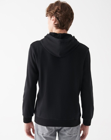 Cotton Hoodie with Drop-Shoulder Sleeves