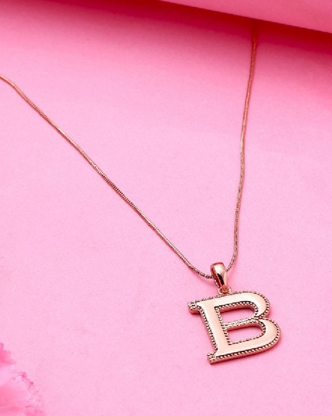 C - Letter Name Necklace Initial Necklace | Initial necklace, Rose gold  black diamond, Initial necklace gold