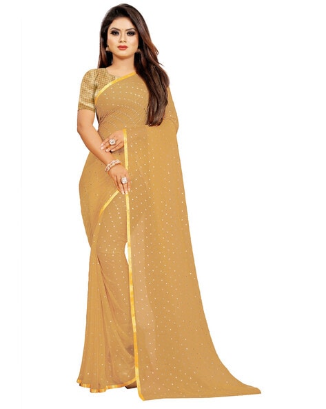 Buy Gold Sarees for Women by RHEY Online | Ajio.com