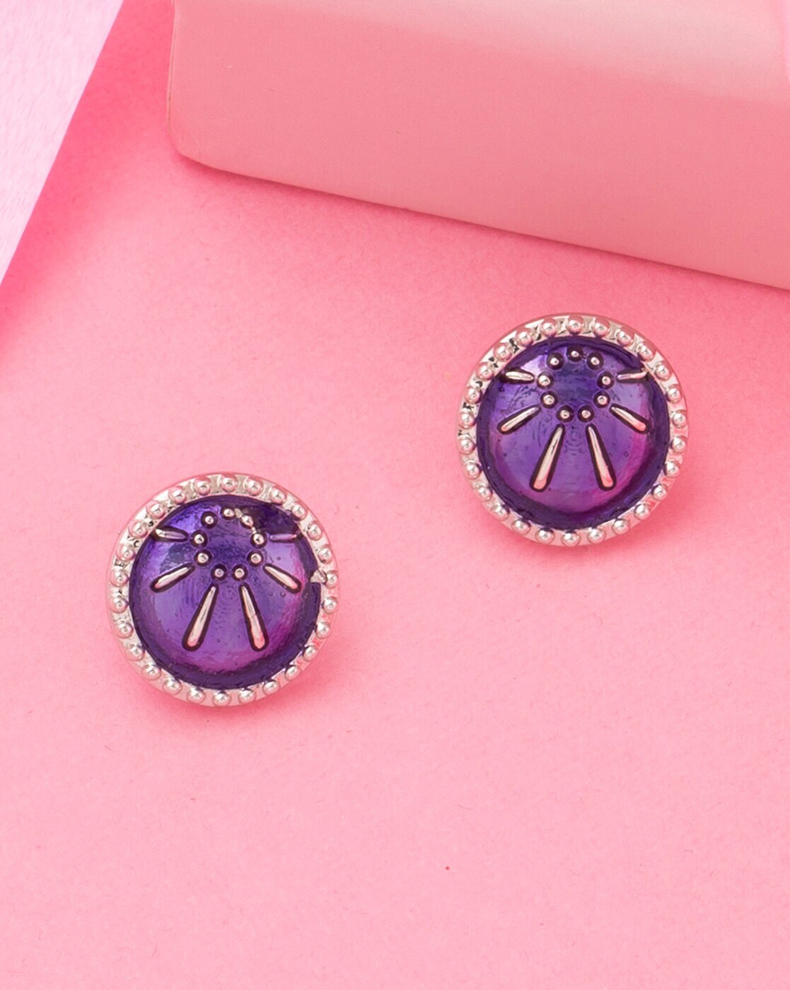 aira purple handmade earring – Phuljhadi