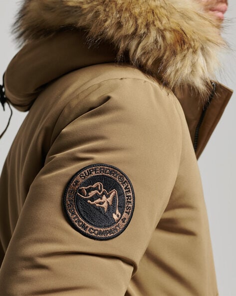 Buy Coyote Faux Fur Jacket With Oversize Hood, Man Beige Fake Fur Jacket,  Burner Coat Online in India 
