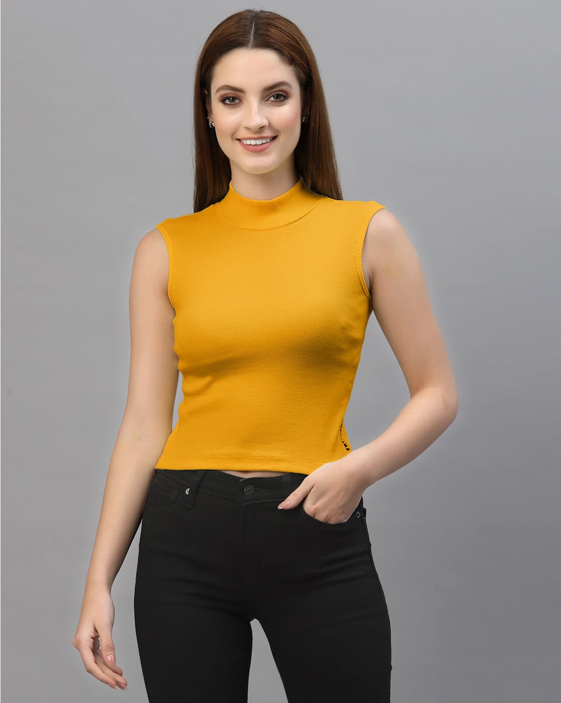 Slim Fit Turtle-Neck Top