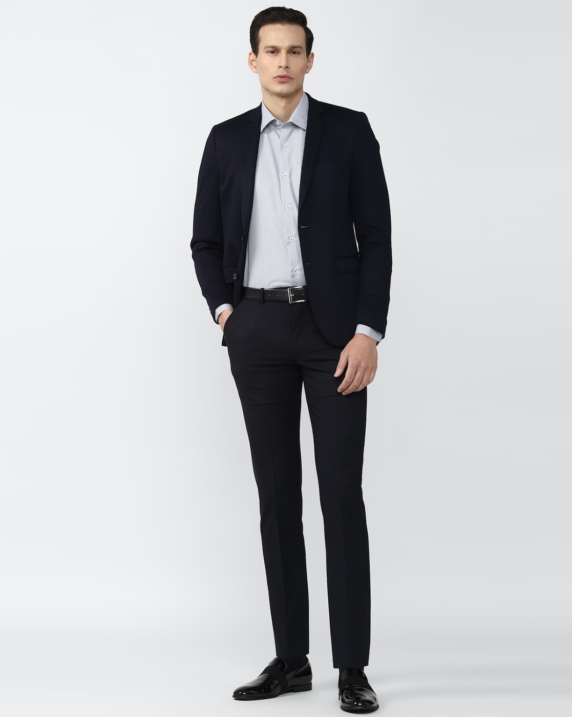 Van Heusen Formal Trousers  Buy Van Heusen Men Grey Solid Slim Fit Trousers  Online  Nykaa Fashion