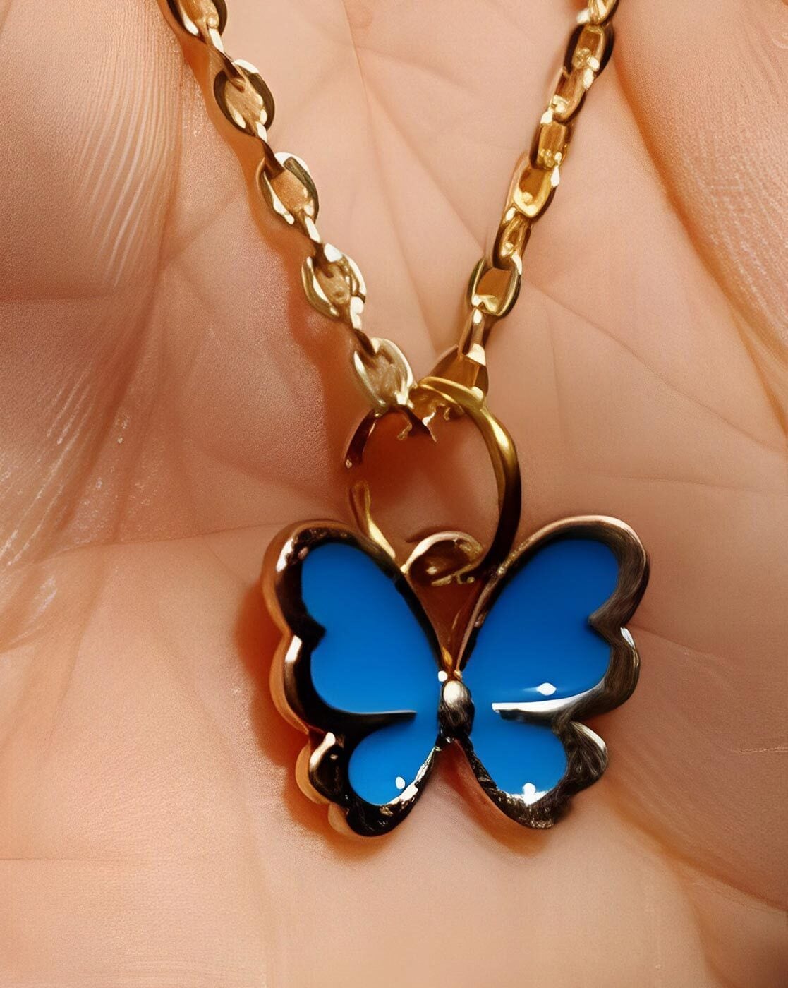 New Popular Butterfly Necklace for Women 18K Gold Plated CZ, HA4603 for  Sale in Clifton, NJ - OfferUp