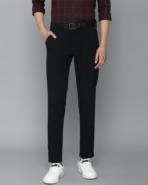 Lars Amadeus Men's Black Plaid Dress Pants Flat Front Business Formal  Checked Pants 28 at Amazon Men's Clothing store